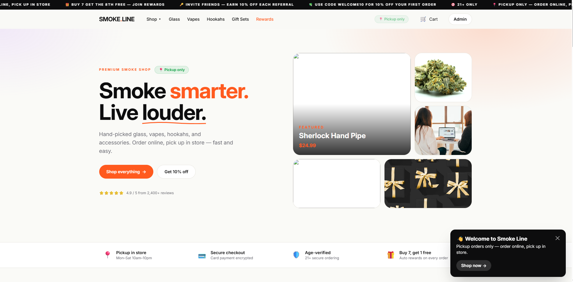 Smokeline Store preview